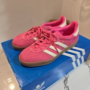 Adidas Gazelle Indoor JR1356 Pink White Gum Women's Size 7.5 New Without Box